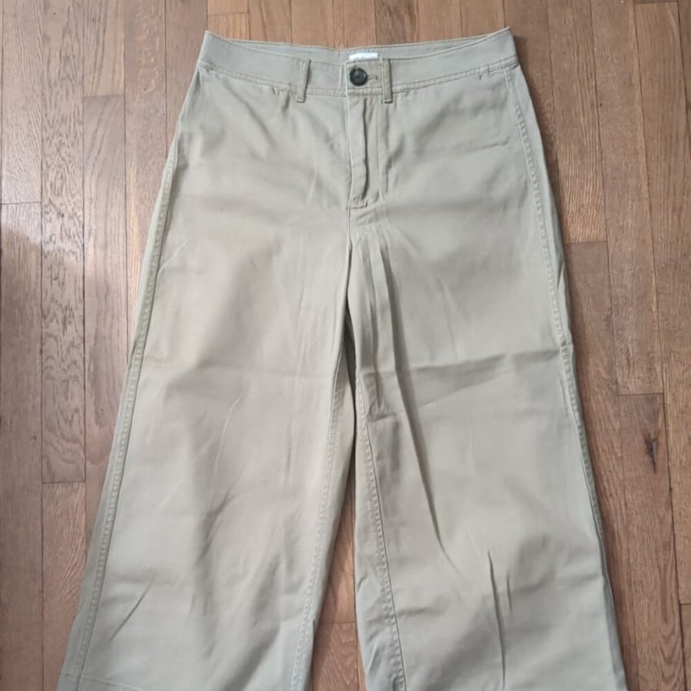 Madewell Wide Leg Pants in Light Khaki